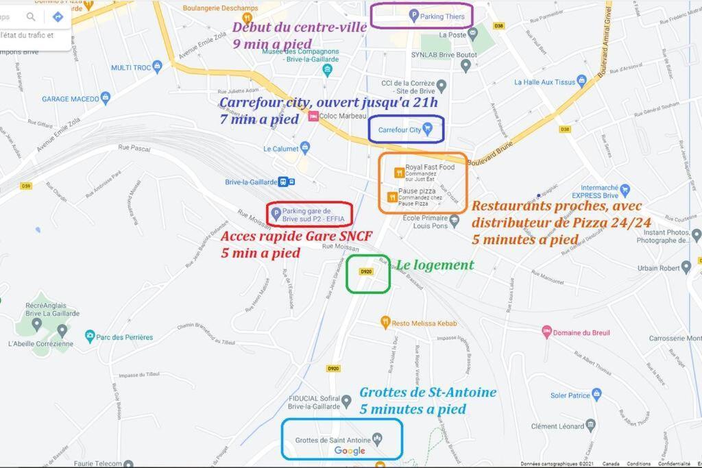 Logement A Brive Avec Terrasse Et Climatisation - Pres De La Gare Et Du Centre-Ville - Wifi Et Stationnement Gratuit Buitenkant foto